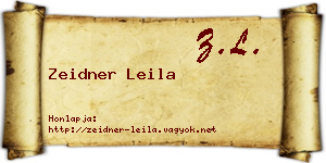 Zeidner Leila névjegykártya